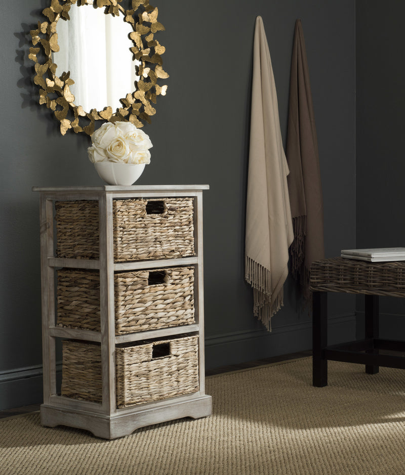 Safavieh Halle 3 Wicker Basket Storage Side Table | Side Tables | Modishstore - 5