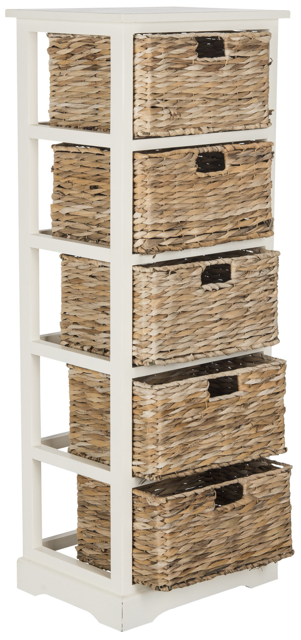 Safavieh Vedette 5 Wicker Basket Storage Tower | Cabinets | Modishstore - 11