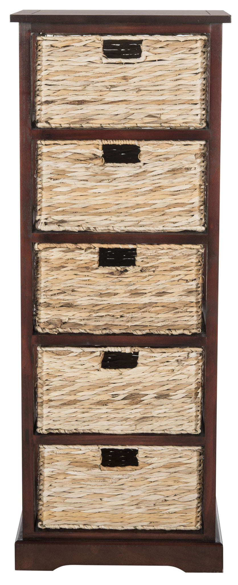 Safavieh Vedette 5 Wicker Basket Storage Tower | Cabinets | Modishstore - 12