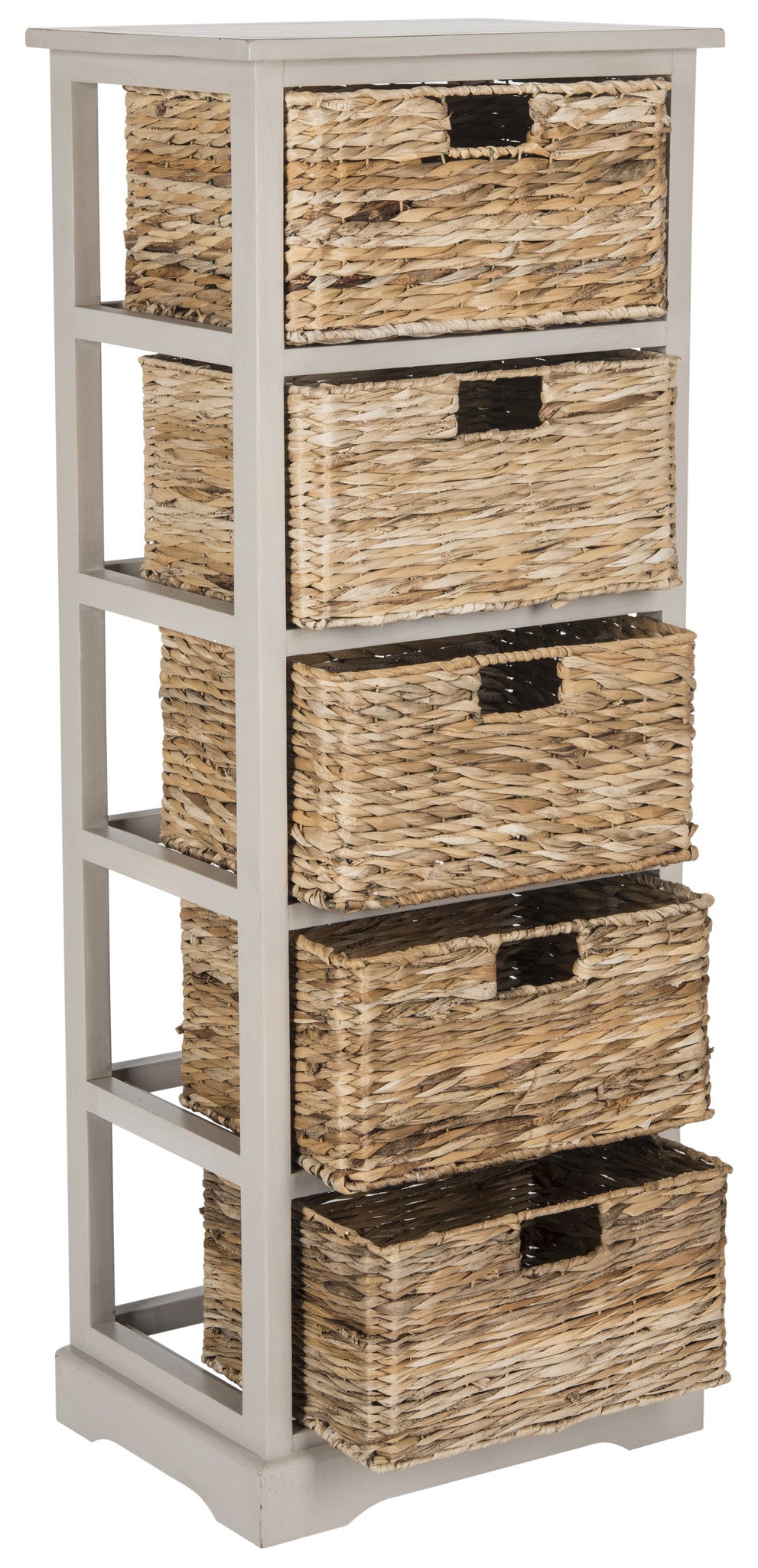 Safavieh Vedette 5 Wicker Basket Storage Tower | Cabinets |  Modishstore  - 17