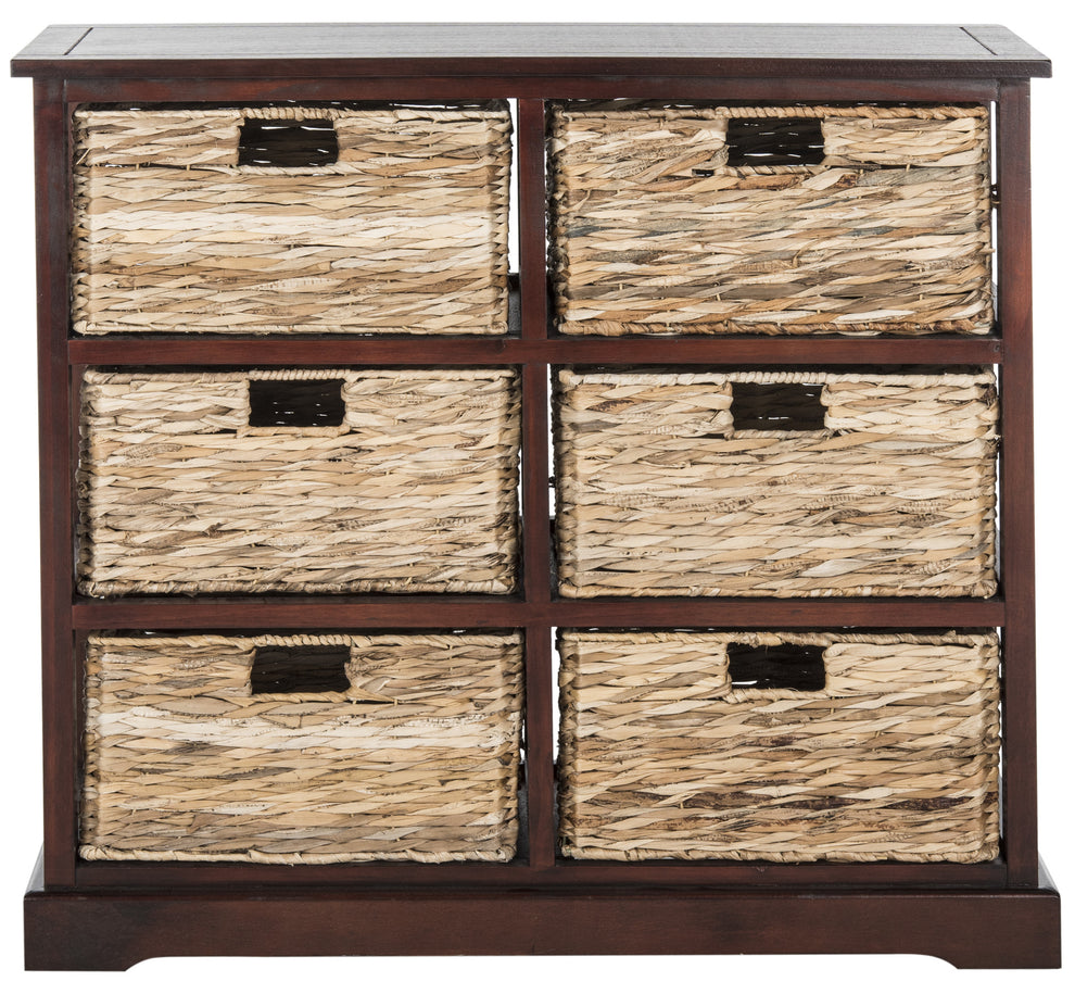 Safavieh Keenan 6 Wicker Basket Storage Chest | Cabinets | Modishstore - 4