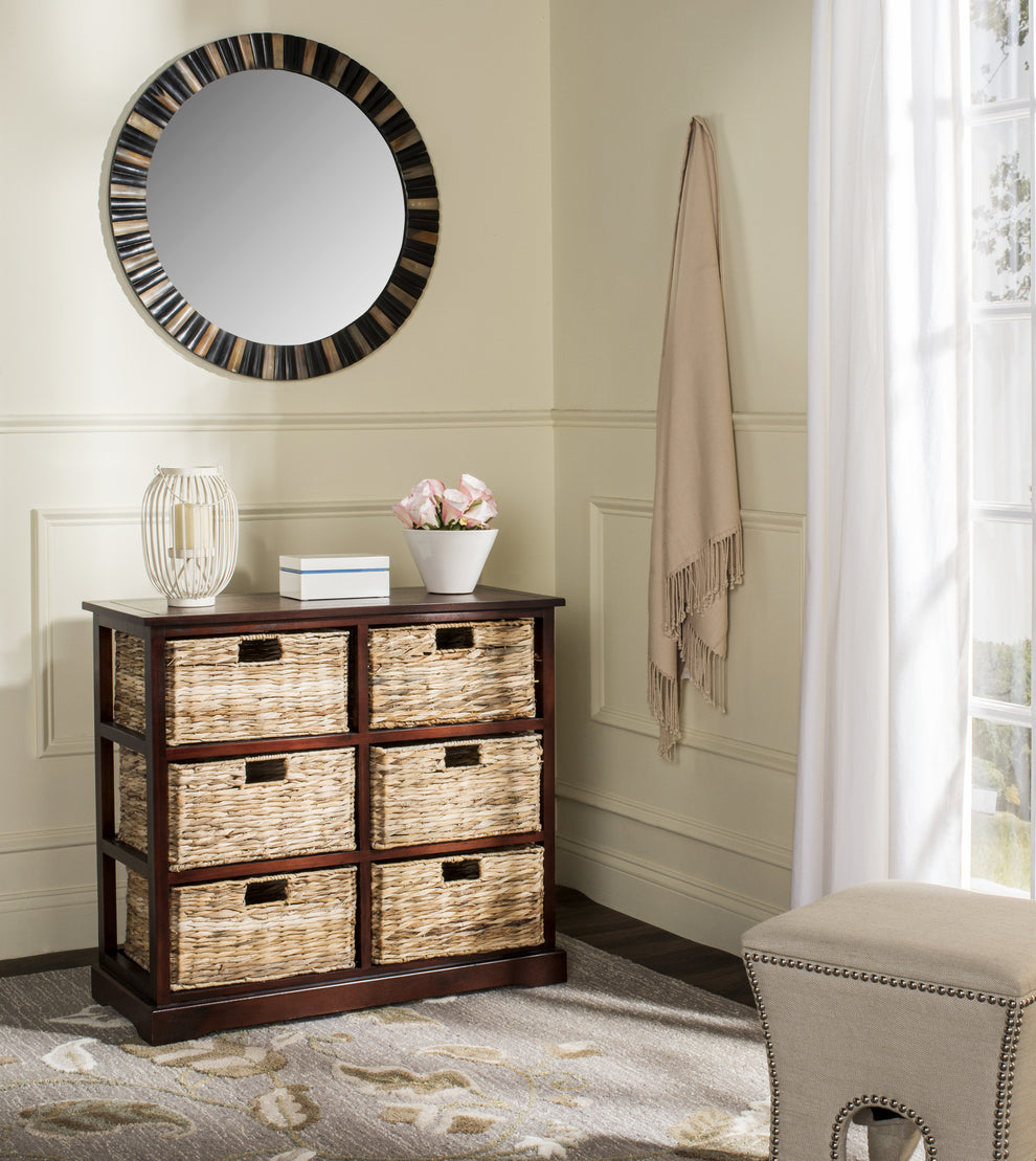 Safavieh Keenan 6 Wicker Basket Storage Chest | Cabinets | Modishstore - 11