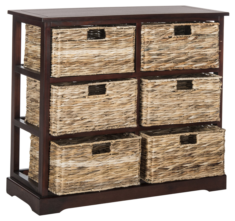 Safavieh Keenan 6 Wicker Basket Storage Chest | Cabinets | Modishstore - 13