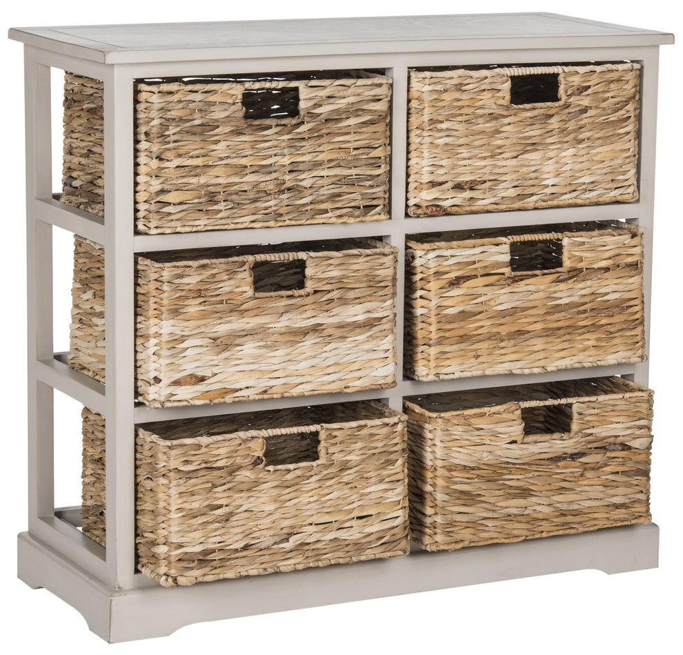 Safavieh Keenan 6 Wicker Basket Storage Chest | Cabinets | Modishstore - 16