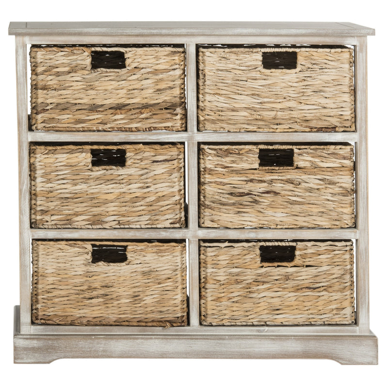 Safavieh Keenan 6 Wicker Basket Storage Chest | Cabinets | Modishstore - 6