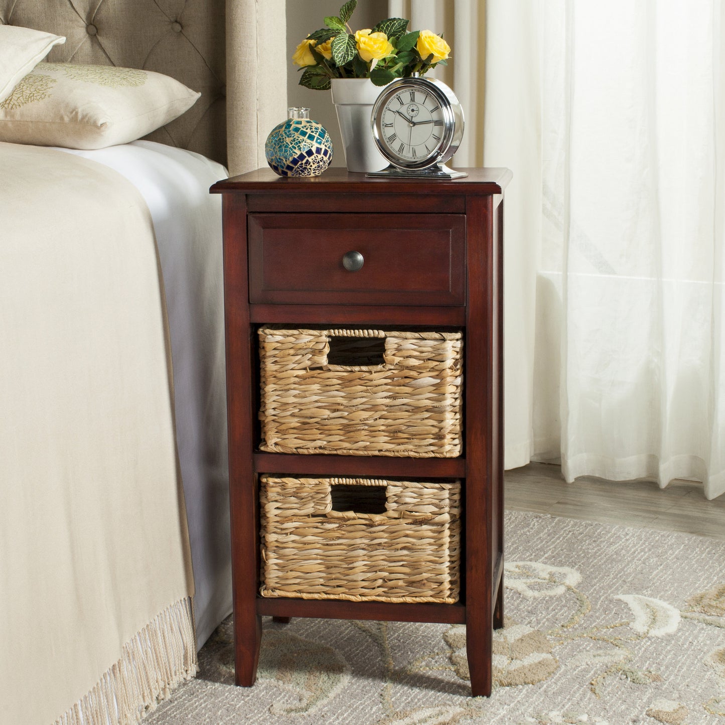 Safavieh Everly Drawer Side Table | Side Tables |  Modishstore  - 2