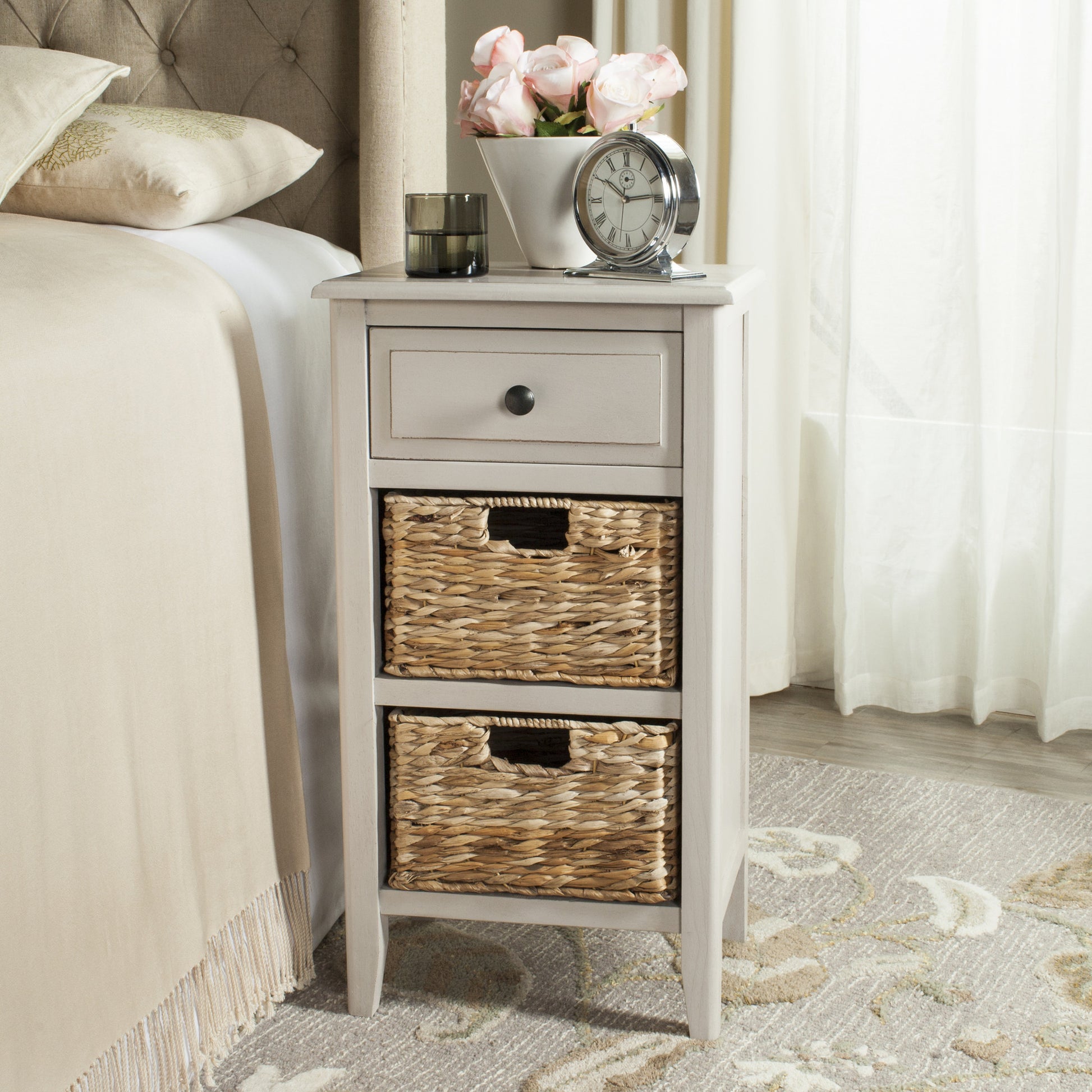Safavieh Everly Drawer Side Table | Side Tables |  Modishstore  - 3
