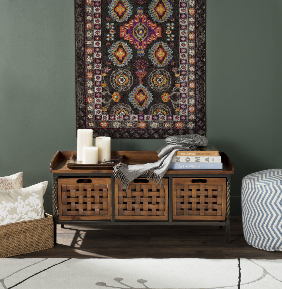 Safavieh Isaac 3 Drawer Wooden Storage Bench | Benches | Modishstore - 1