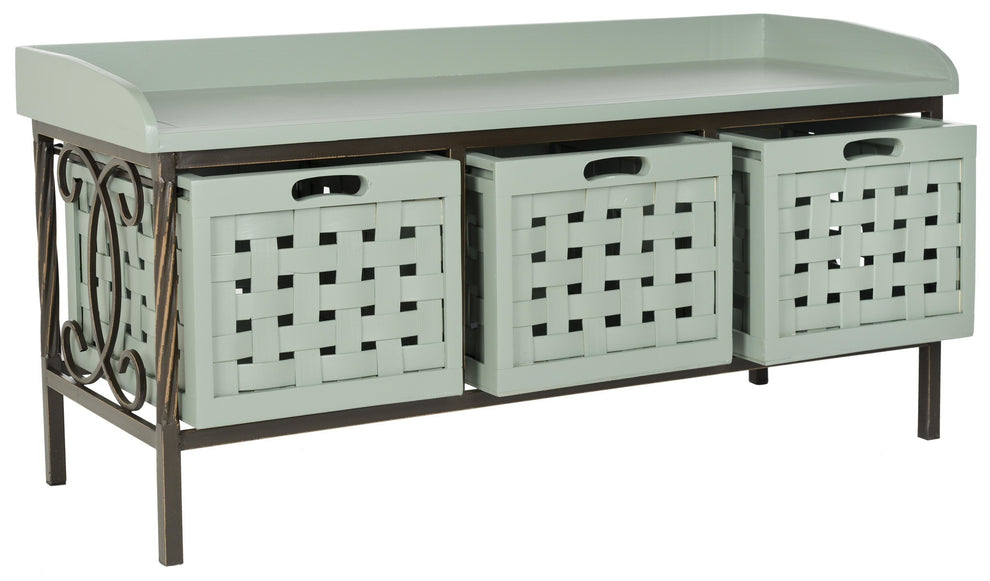 Safavieh Isaac 3 Drawer Wooden Storage Bench | Benches | Modishstore - 12