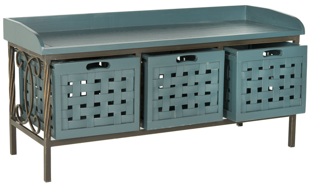 Safavieh Isaac 3 Drawer Wooden Storage Bench | Benches | Modishstore - 14