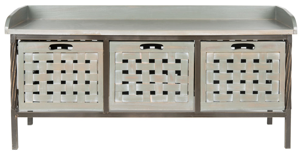 Safavieh Isaac 3 Drawer Wooden Storage Bench | Benches | Modishstore - 17