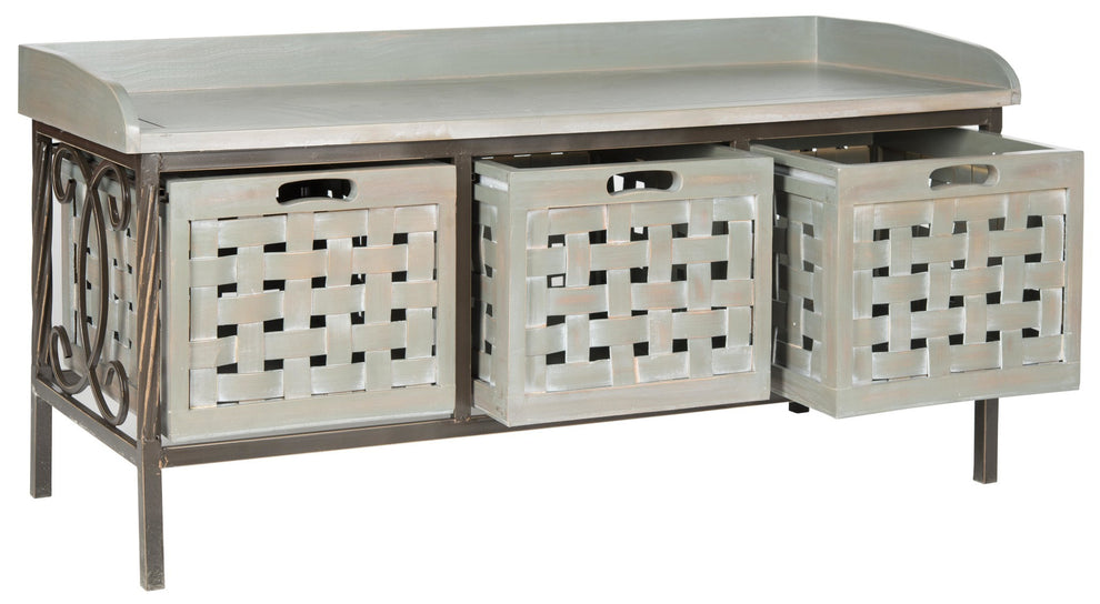 Safavieh Isaac 3 Drawer Wooden Storage Bench | Benches | Modishstore - 18