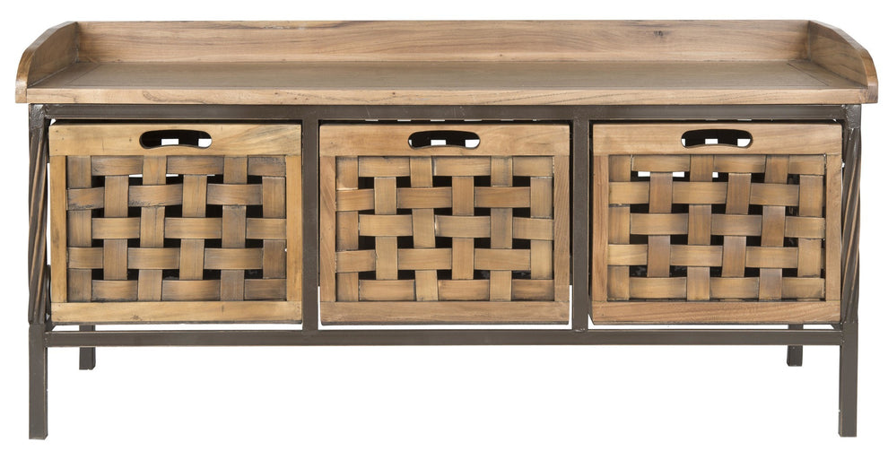 Safavieh Isaac 3 Drawer Wooden Storage Bench | Benches | Modishstore - 19