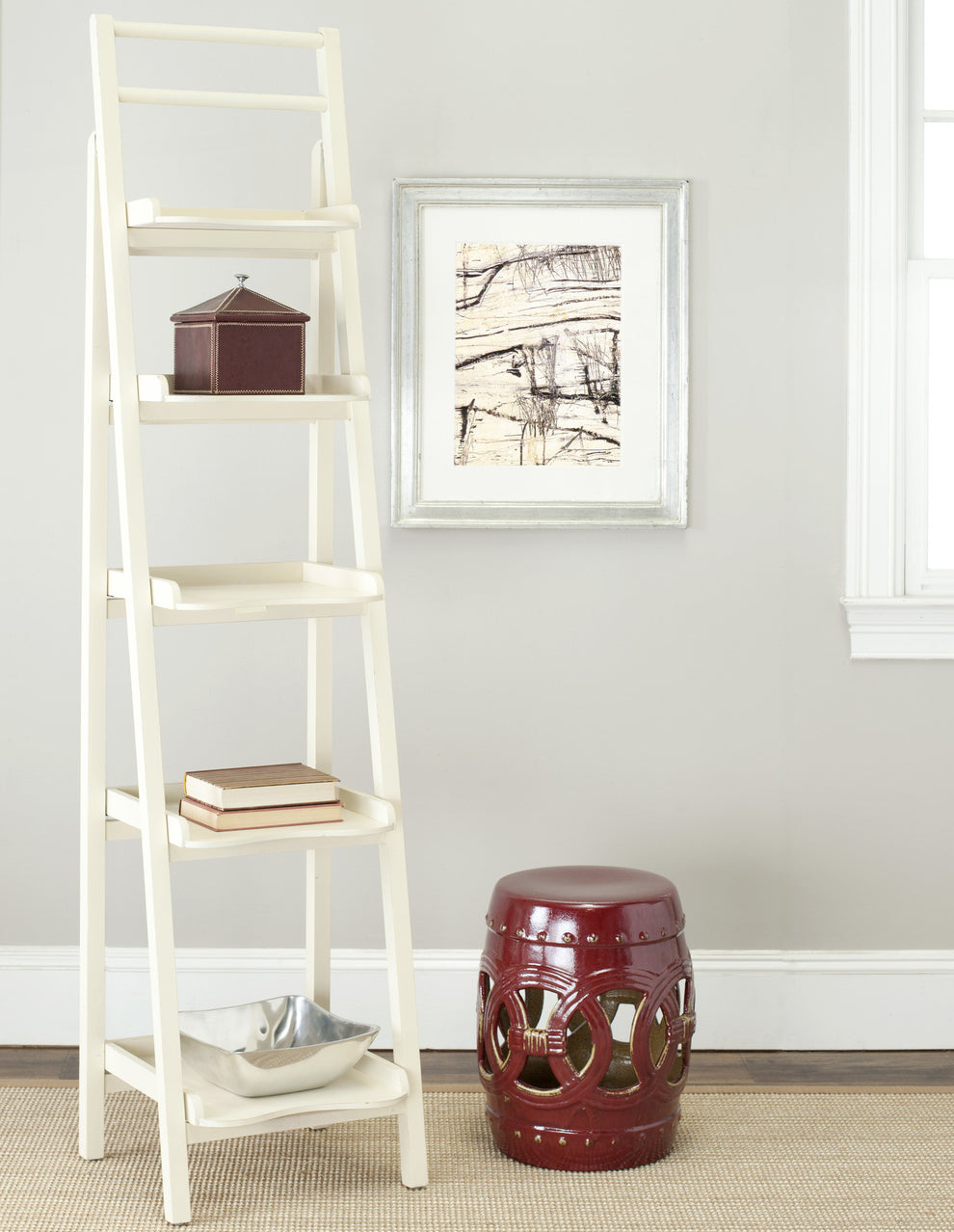 Safavieh Asher Leaning 5 Tier Etagere | Bookcases | Modishstore - 1