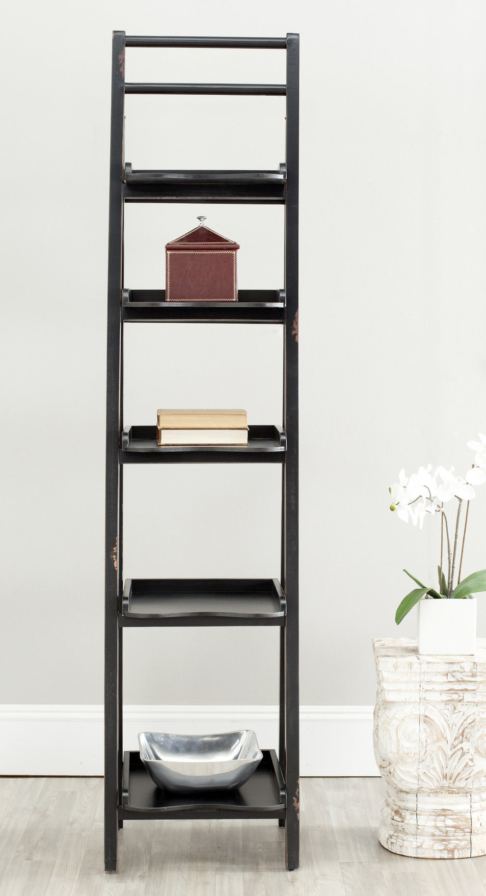 Safavieh Asher Leaning 5 Tier Etagere | Bookcases | Modishstore - 6