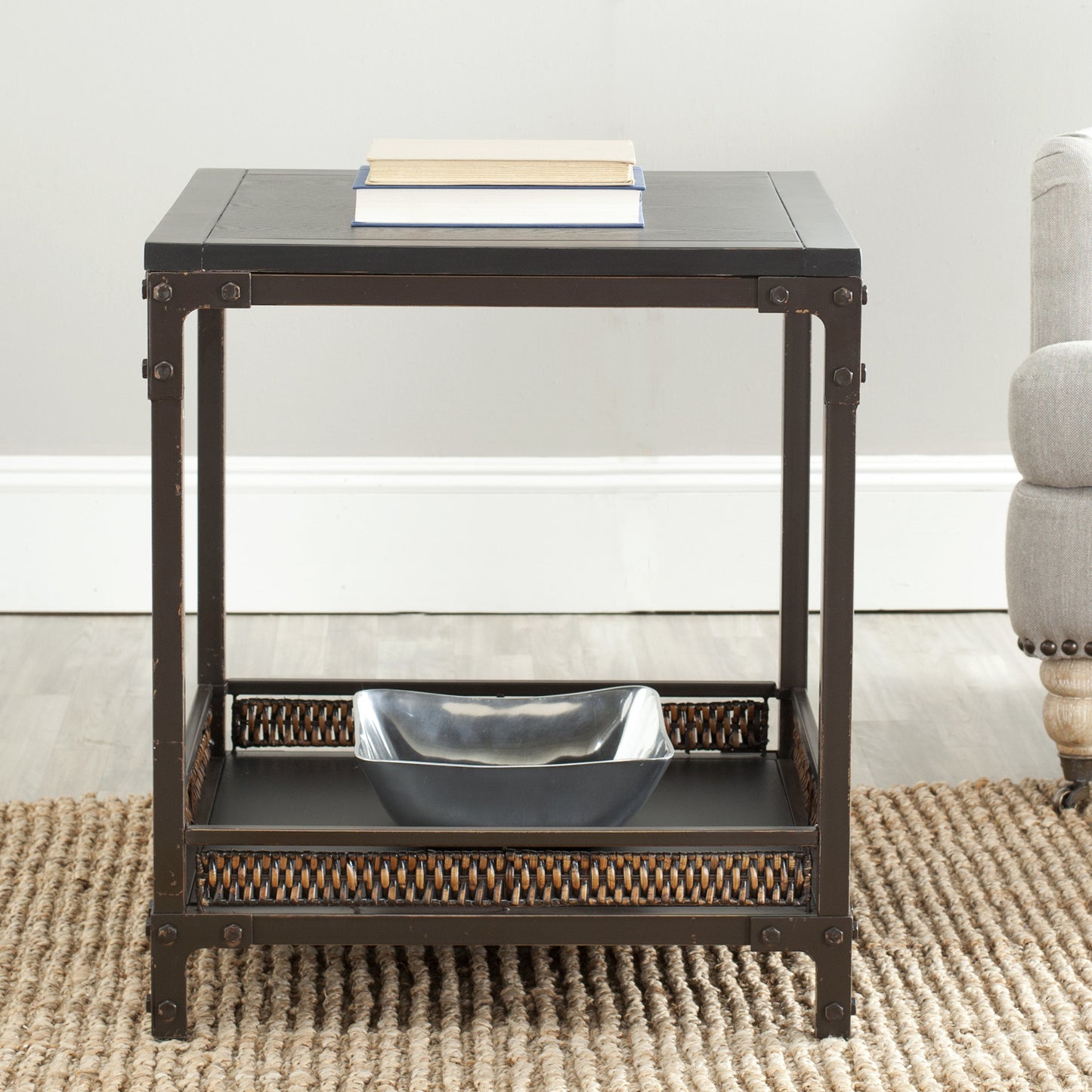 Safavieh Dinesh End Table With Storage Shelf | End Tables | Modishstore - 1