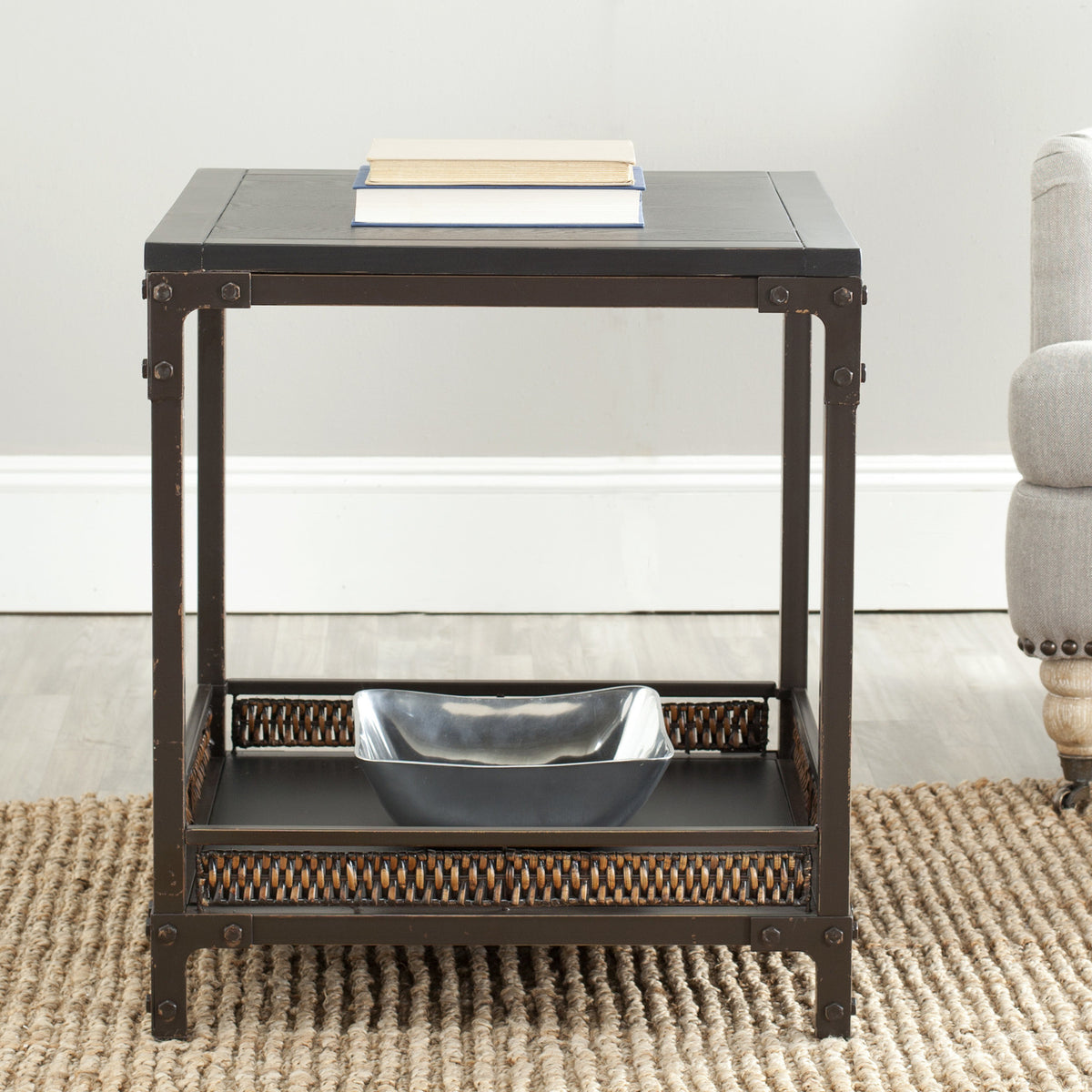 Safavieh Dinesh End Table With Storage Shelf | End Tables | Modishstore - 1