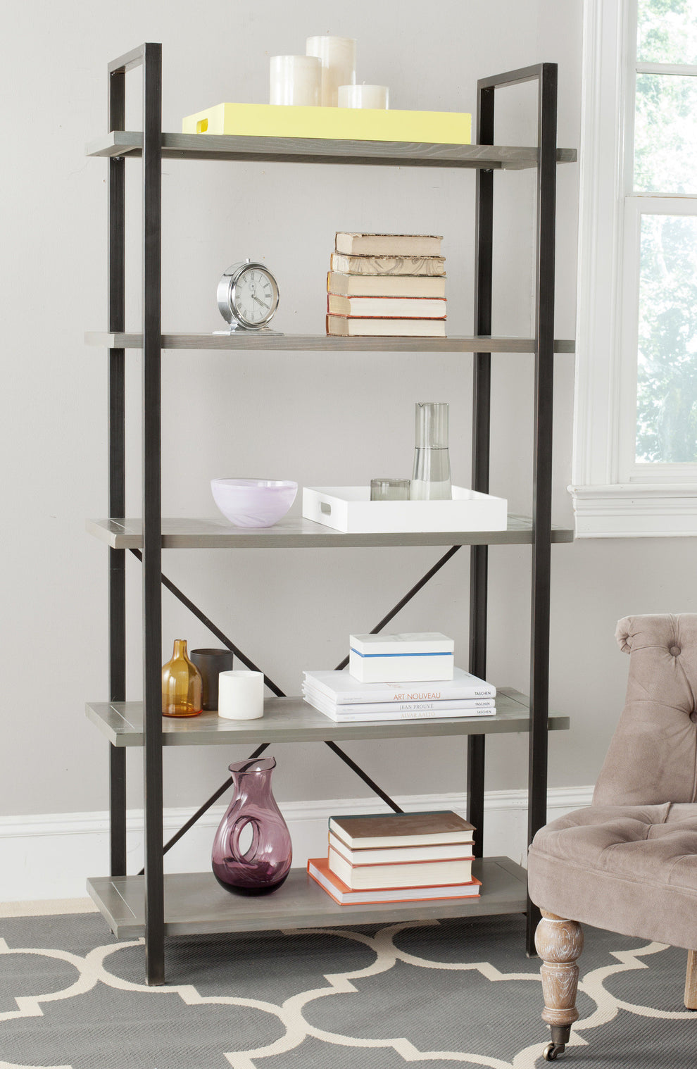 Safavieh Chantel 5 Tier Etagere | Bookcases | Modishstore - 1