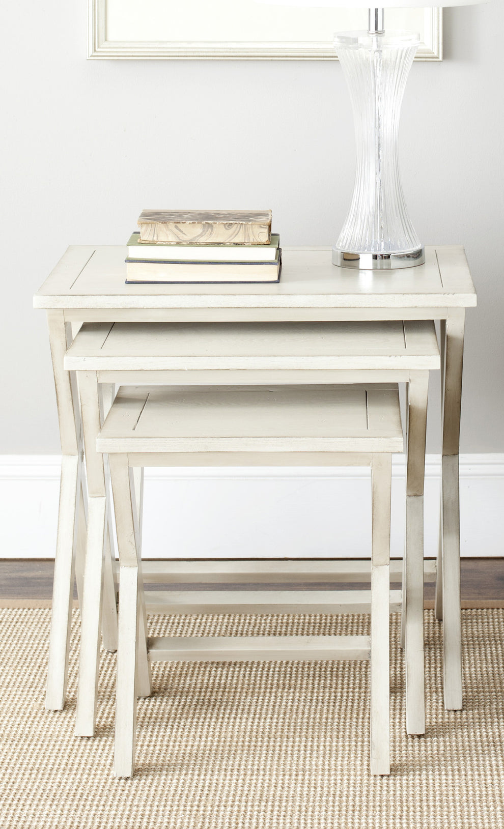 Safavieh Maryann Stacking Tray Tables | Nesting Tables | Modishstore - 4