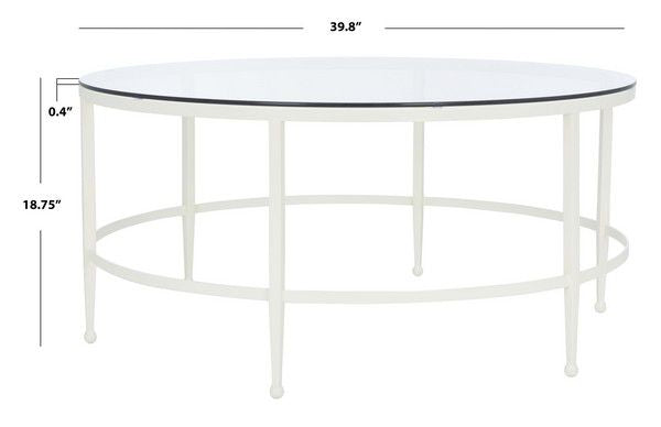 Safavieh Edmund Cocktail Table - White | Coffee Tables | Modishstore - 4
