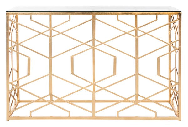 Safavieh Sean Gold Leaf Console Table | Console Tables | Modishstore - 2