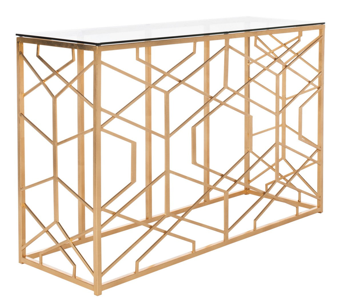 Safavieh Sean Gold Leaf Console Table | Console Tables | Modishstore - 4