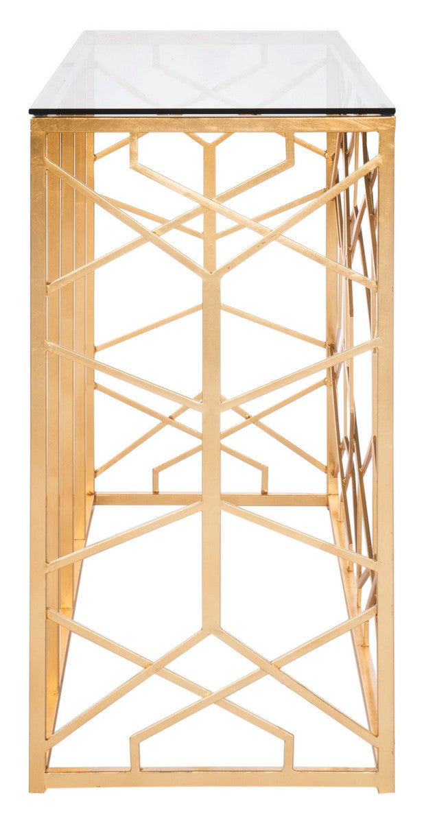 Safavieh Sean Gold Leaf Console Table | Console Tables | Modishstore - 3