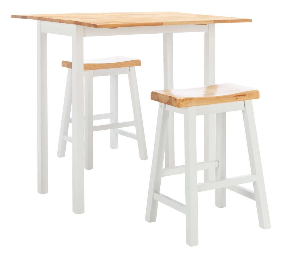 Safavieh Graham 3 Pc Set Pub Table - Natural | Bar Stools & Table | Modishstore - 2
