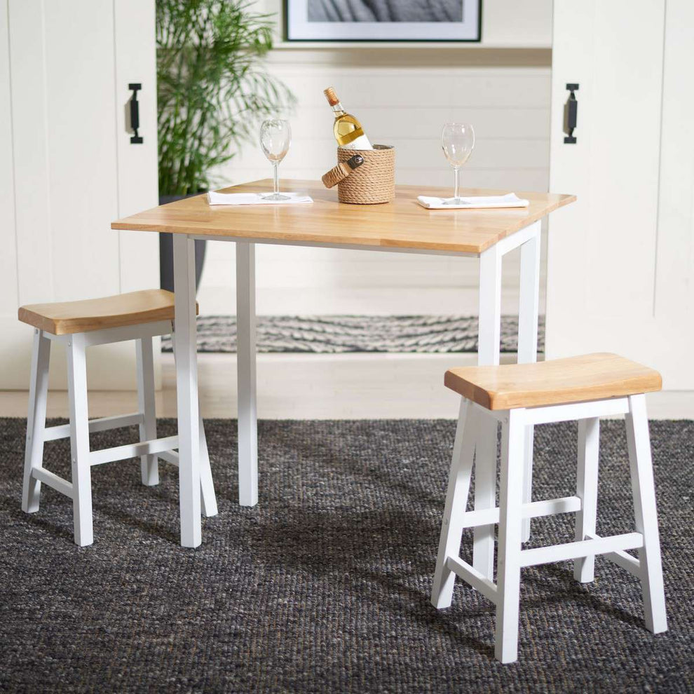 Safavieh Graham 3 Pc Set Pub Table - Natural | Bar Stools & Table | Modishstore - 3