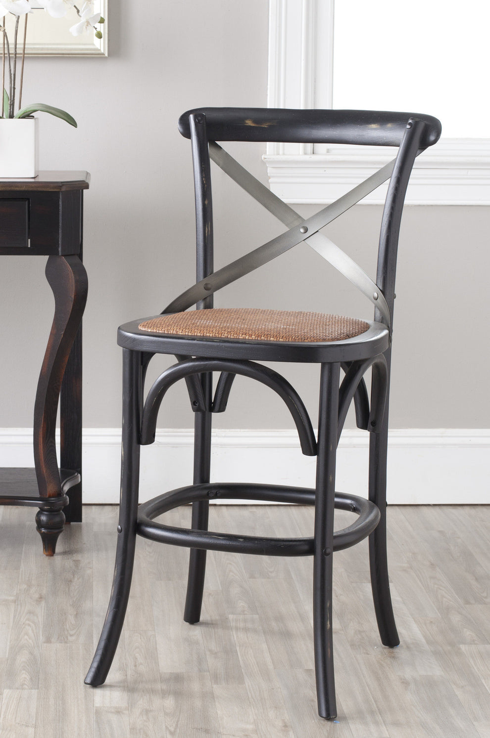 Safavieh Eleanor X Back Counter Stool | Counter Stools | Modishstore - 8