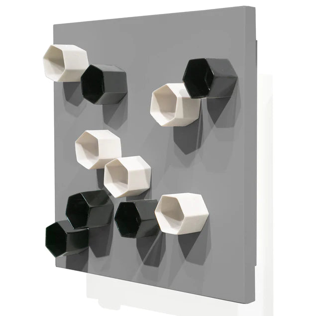 Wall Play Substrate Grey Dove W/ Beehive Black & Cream/ Lt. Grey By Gold Leaf Design Group | Wall Art | Modishstore - 2