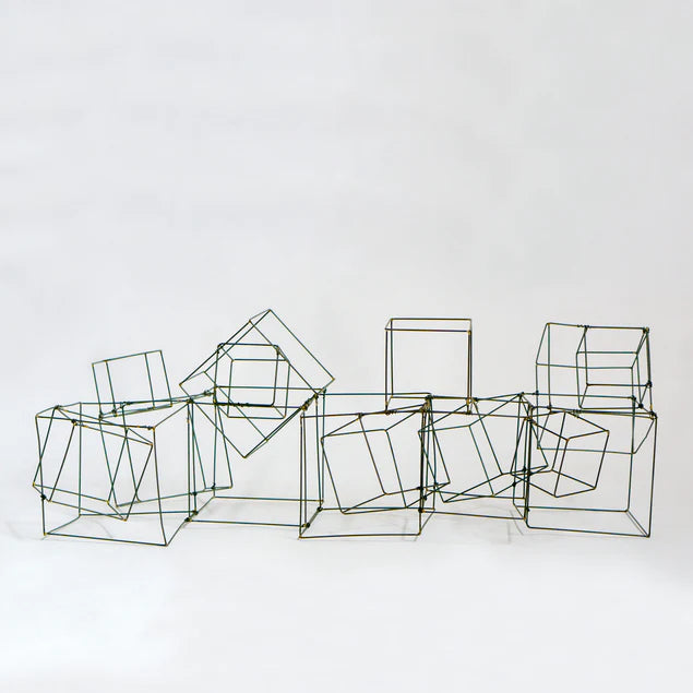 Wire Cube Sculpture By Gold Leaf Design Group | Sculptures |  Modishstore - 6