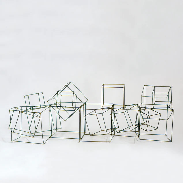 Wire Cube Sculpture By Gold Leaf Design Group | Sculptures | Modishstore - 6