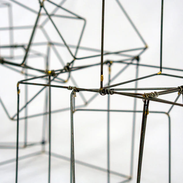 Wire Cube Sculpture By Gold Leaf Design Group | Sculptures |  Modishstore - 4