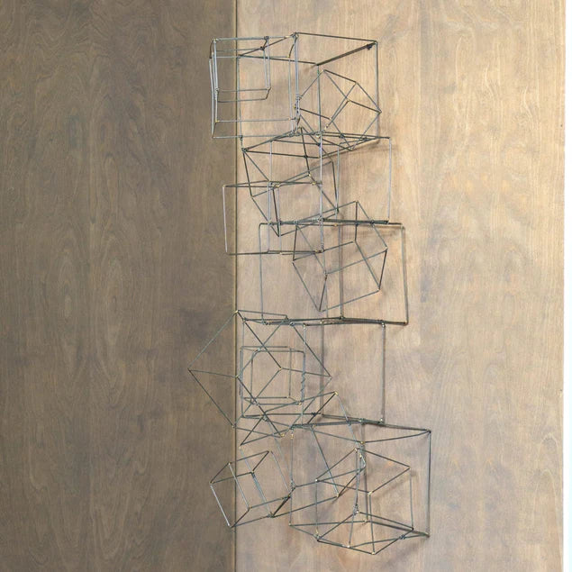 Wire Cube Sculpture By Gold Leaf Design Group | Sculptures | Modishstore - 5