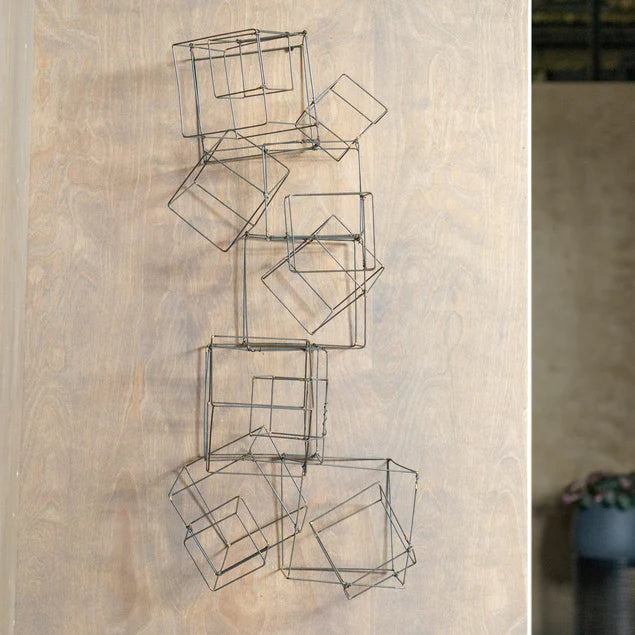 Wire Cube Sculpture By Gold Leaf Design Group | Sculptures | Modishstore