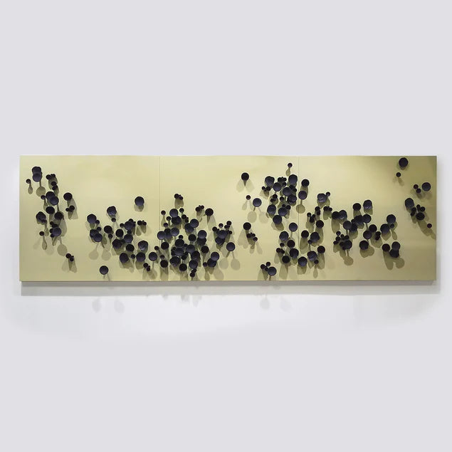 Wall Play Substrate Organic Black Set OF 3 By Gold Leaf Design Group | Wall Art | Modishstore - 4