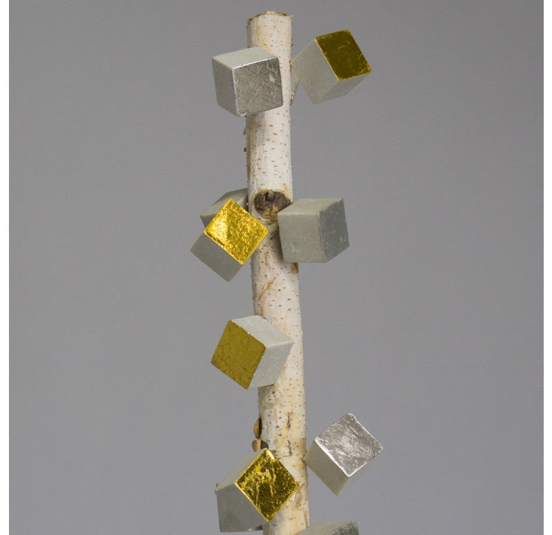 Gold Leaf Design Group Birch Pole With Cube Pivot Wall Play Set of 2 | Botanicals | Modishstore