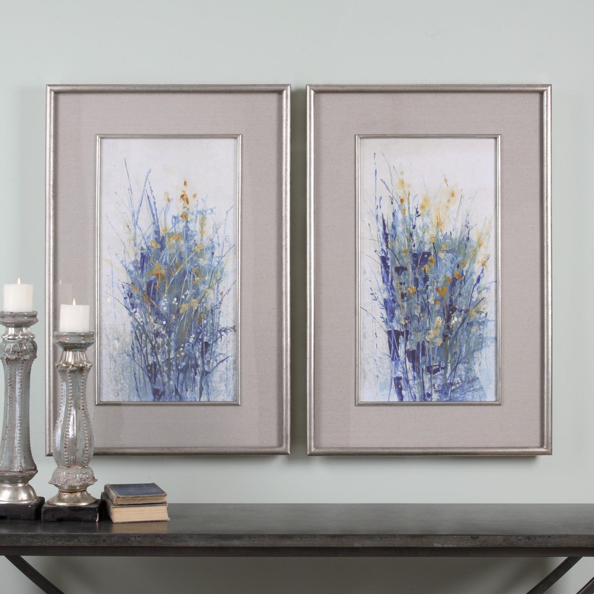 Uttermost Indigo Florals Framed Art S/2 | Modishstore | Frames