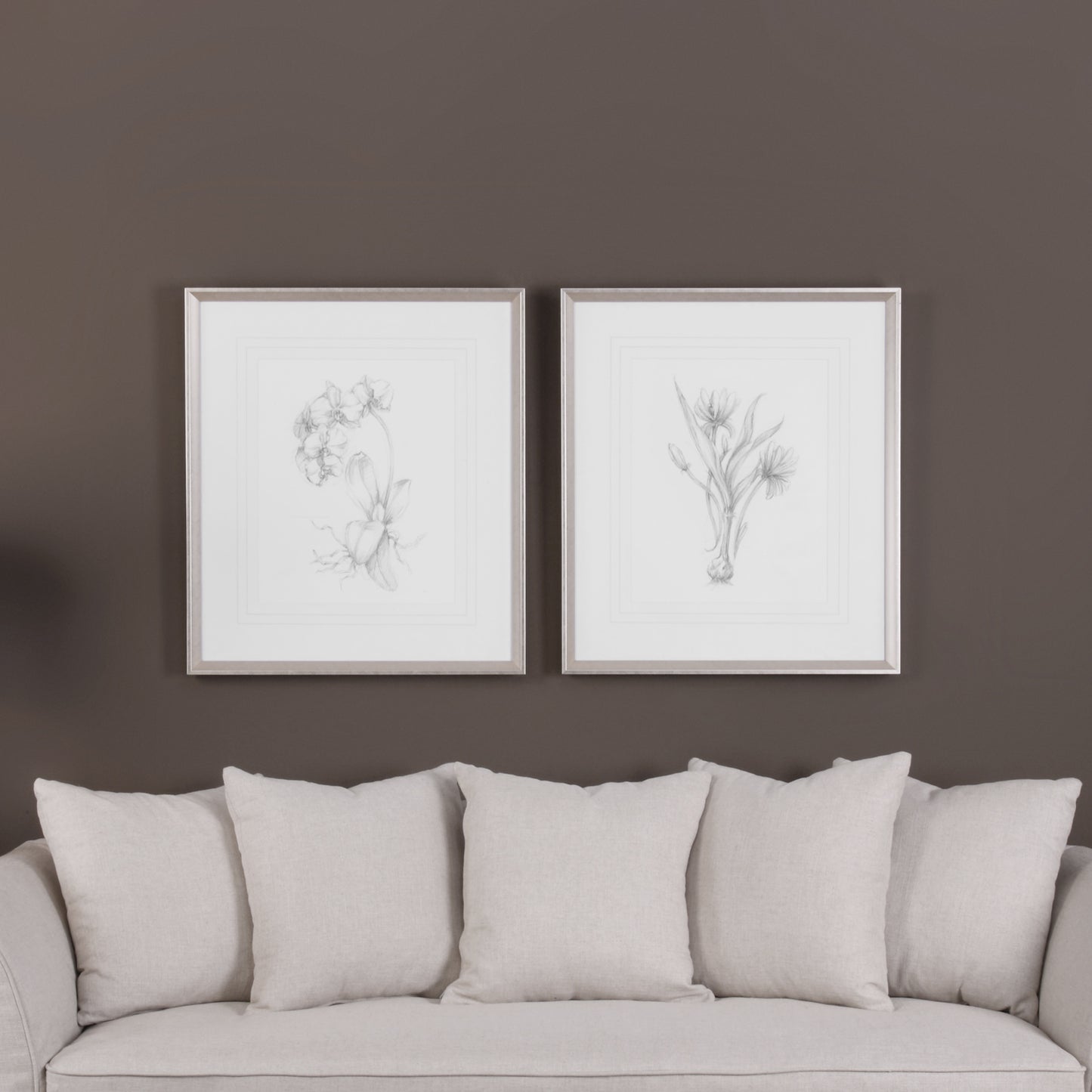 Uttermost Botanical Sketches Framed Prints S/2 | Modishstore | Frames