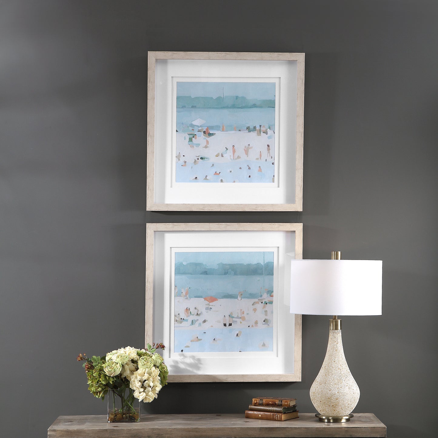 Uttermost Sea Glass Sandbar Framed Prints, Set/2 | Modishstore | Frames