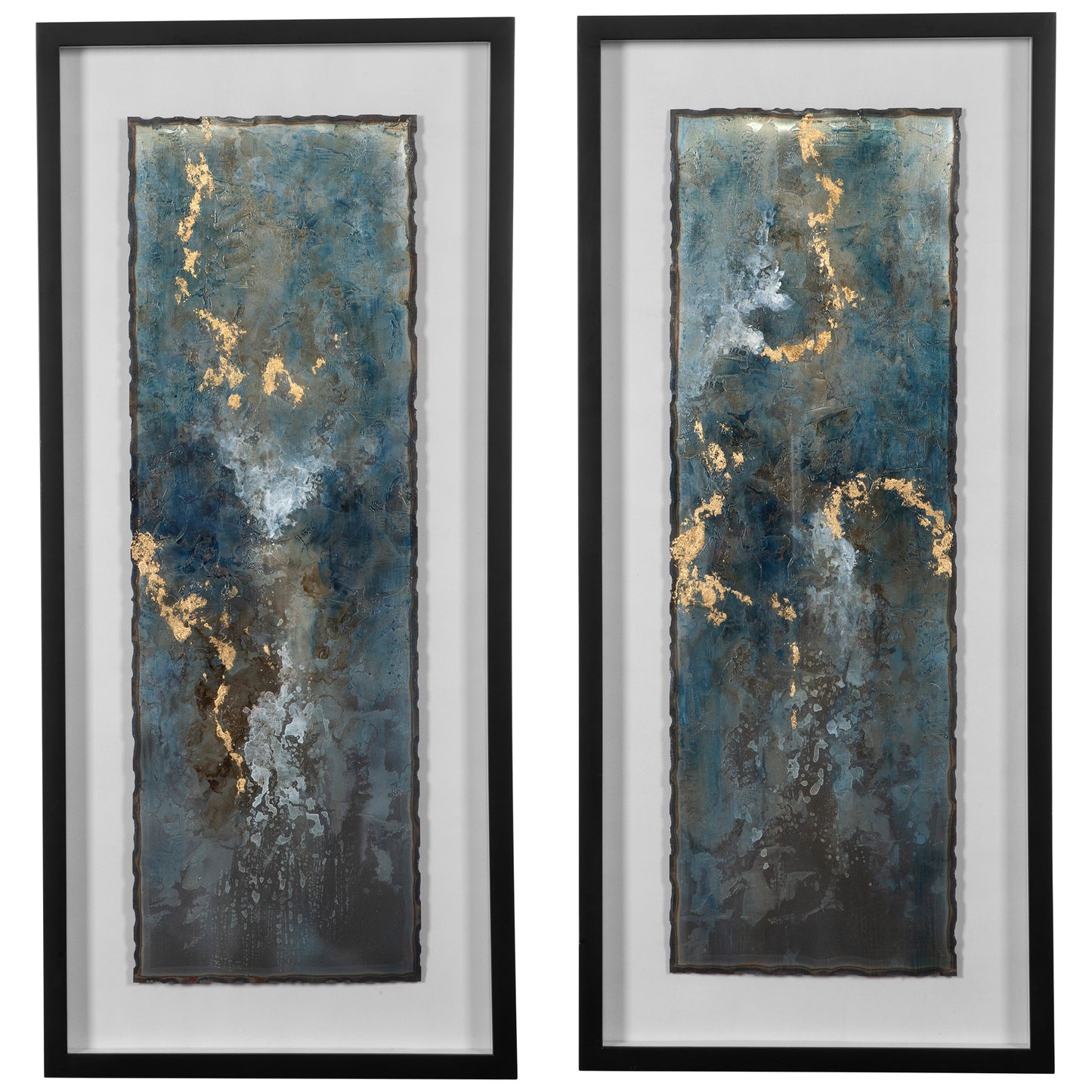 Uttermost Glimmering Agate Abstract Prints, S/2 | Modishstore | Frames