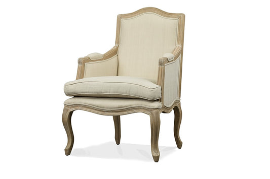 Baxton Studio Nivernais Wood Traditional French Accent Chair | Modishstore | Accent Chairs