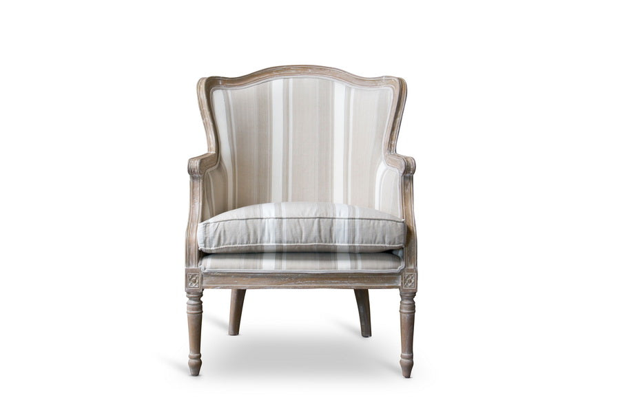 baxton studio charlemagne traditional french accent chair oak | Modish Furniture Store-6