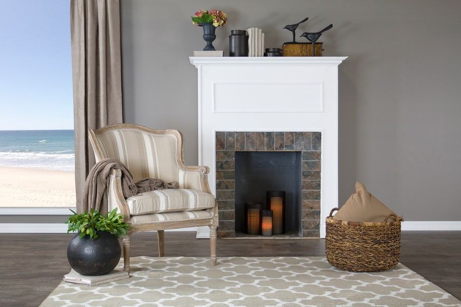 baxton studio charlemagne traditional french accent chair oak | Modish Furniture Store-4