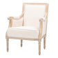 baxton studio chavanon wood light beige linen traditional french accent chair | Modish Furniture Store-2