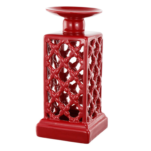 A&B Home Red Candle Holder- Set Of 2 | Candle Holders | Modishstore
