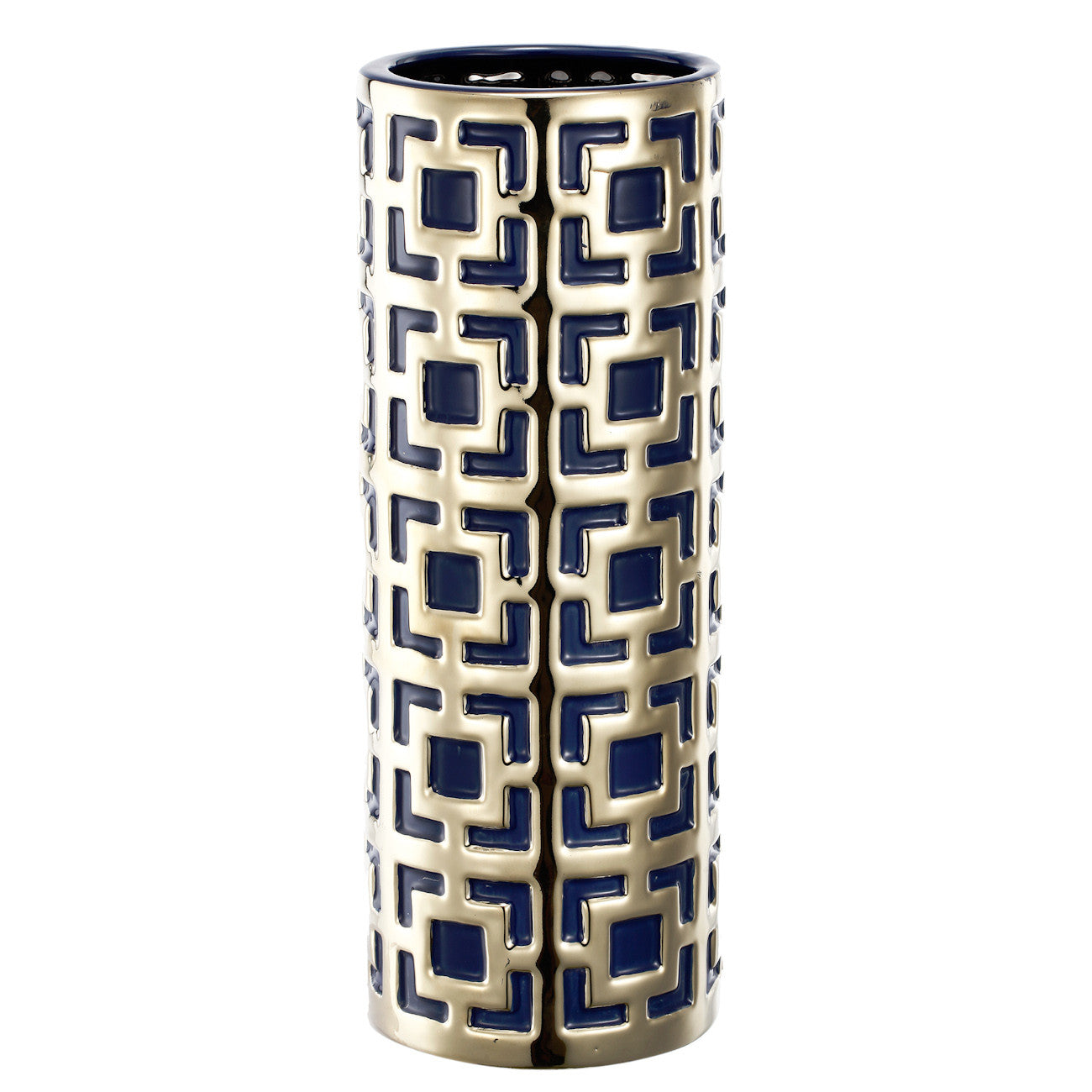 A&B Home Blue/Golden Malikayase Vase - Set Of 2 | Vases | Modishstore