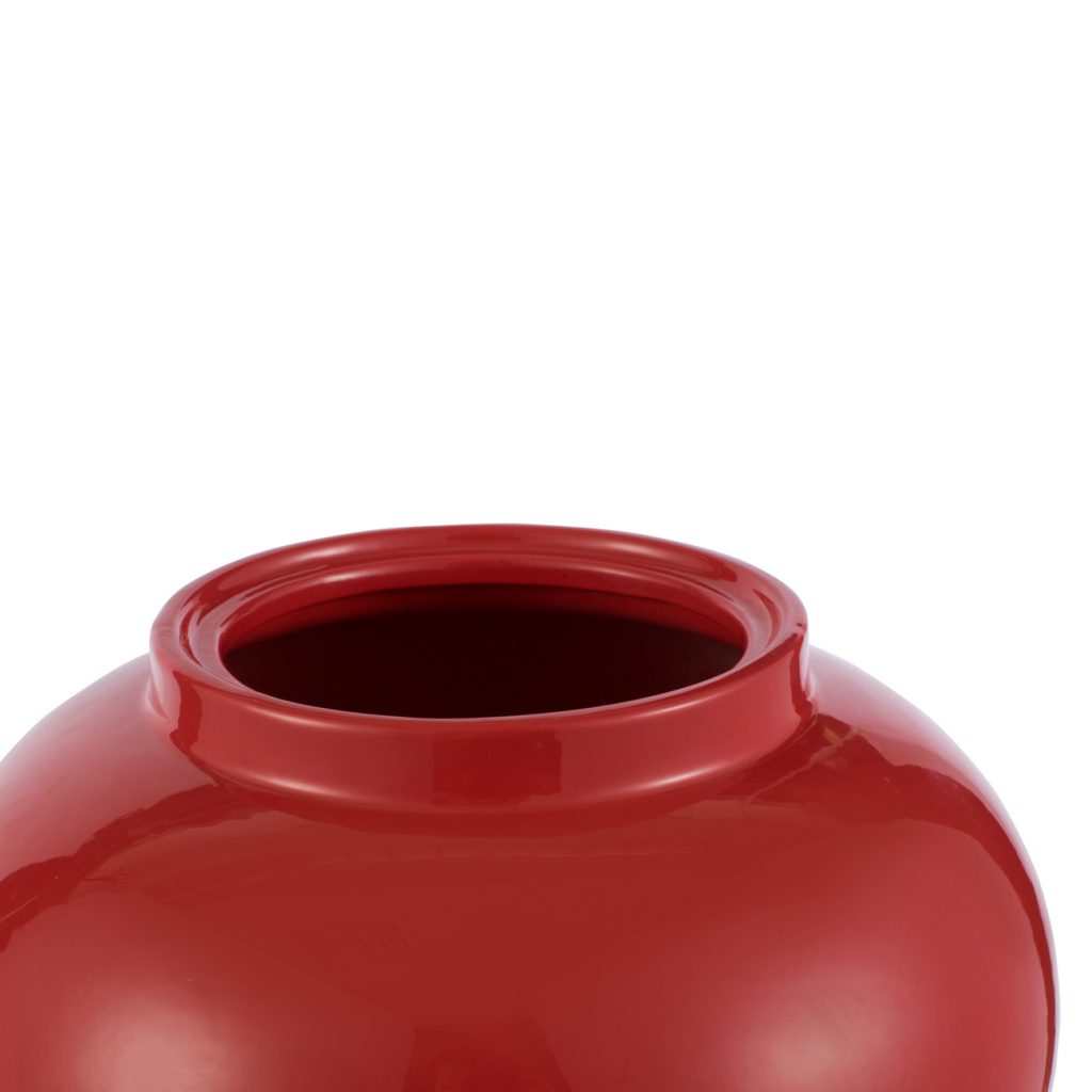 A&B Home Red Ceramic Jar | Jars & Canisters | Modishstore - 5