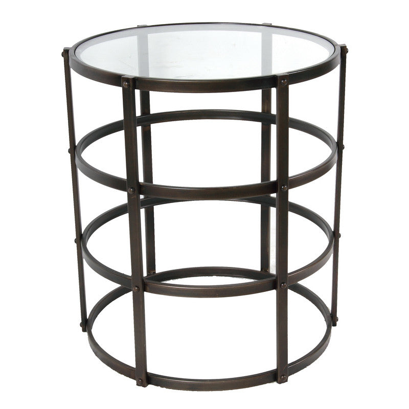 A&B Home Metal & Glass Accent Table | Accent Tables | Modishstore